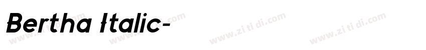 Bertha Italic字体转换